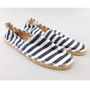 Gap Espadrille Flats Women Size 9 Blue White Striped Nautical Slip On Shoes